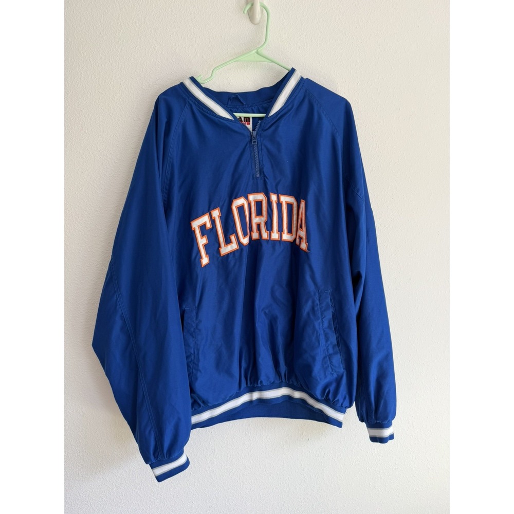 Team Edition Florida Gators Pullover Windbreaker Jacket Blue/White/Orange XXL